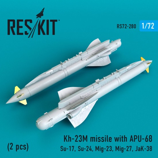 1/72 Kh-23M Missile with APU-68 (2pcs) for Su-17, Su-24, Mig-23, Mig-27, JaK-38
