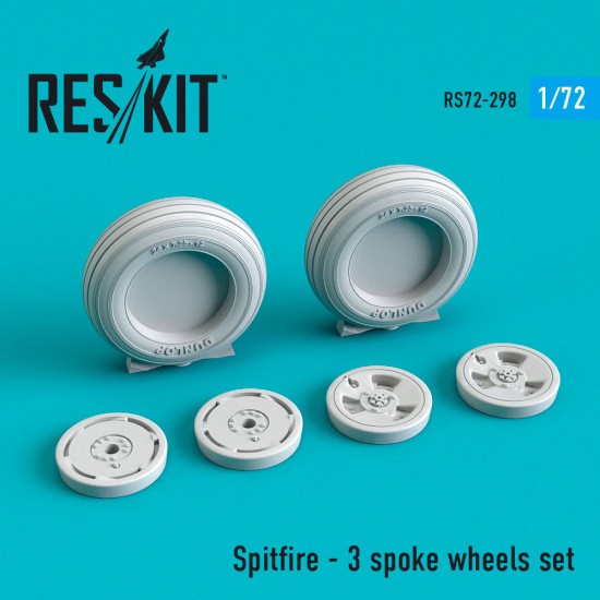 1/72 Spitfire - 3 Spoke Wheels set for Eduard/Tamiya/Airfix/Italeri/Revell