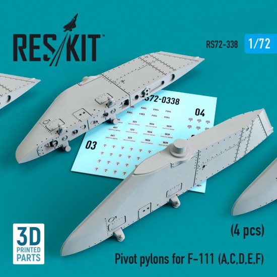 1/72 Pivot Pylons for F-111 (A,C,D,E,F) (4 pcs)