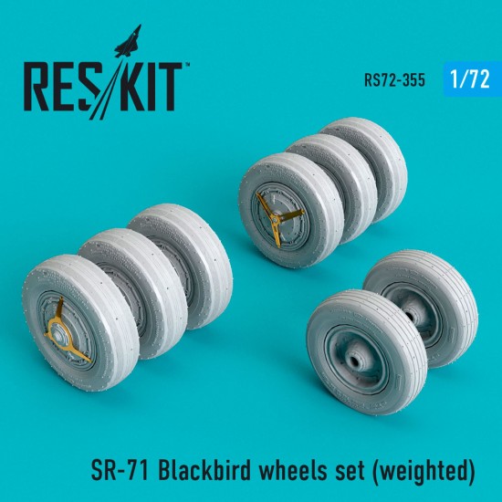 1/72 SR-71 "Blackbird" Wheels set (weighted) for Hasegawa/Italeri/Academy
