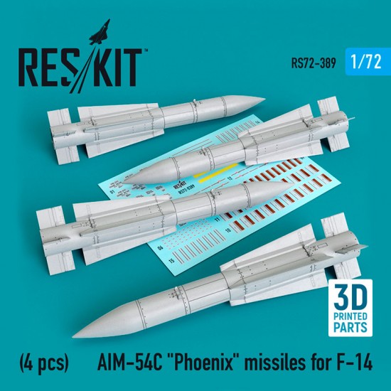 1/72 AIM-54C Phoenix Missiles for F-14 Tomcat (4pcs)