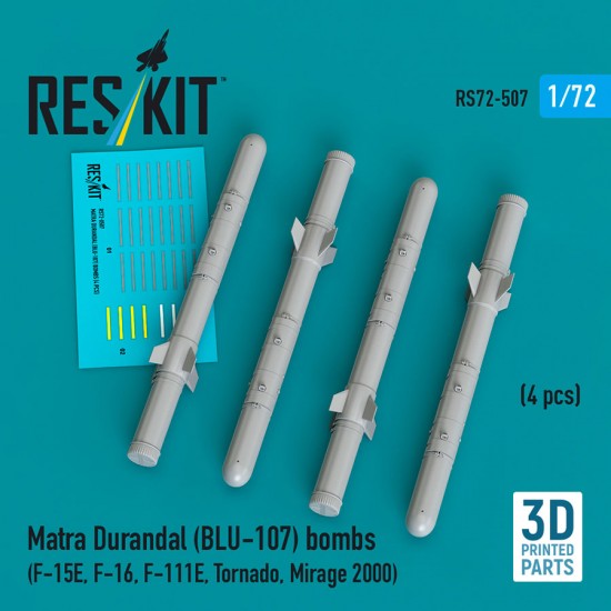 1/72 Matra Durandal BLU-107 Bombs (4pcs) for F-15E/F-16/F-111E/Tornado