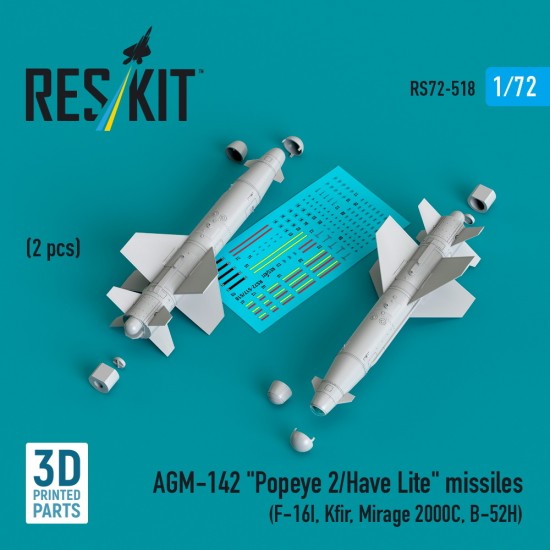 1/72 AGM-142 Popeye 2/Have Lite Missiles for F-16I/Kfir/Mirage 2000C/B-52H