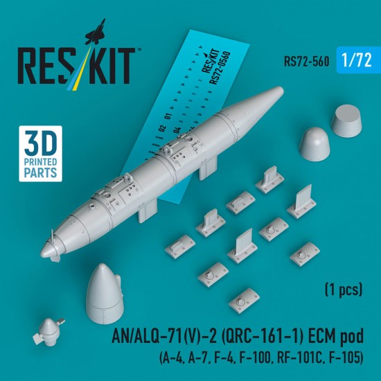 1/72 AN/ALQ-71(V)-2 (QRC-161-1) ECM Pod for A-4/A-7/F-4/F-100/RF-101C/F-105