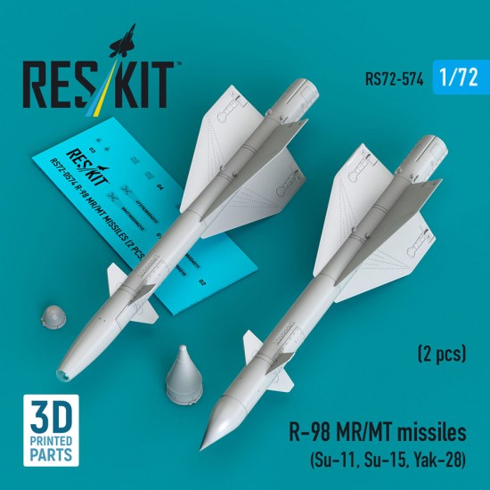 1/72 R-98 MR/MT Missiles (2pcs) for Su-11/Su-15/Yak-28