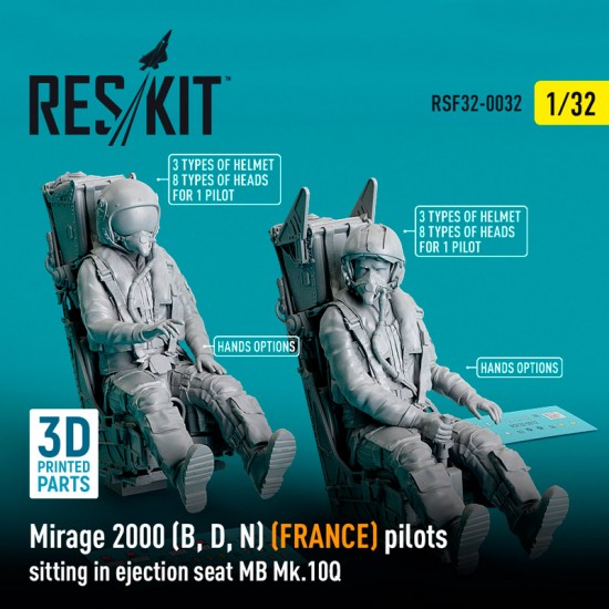 1/32 Mirage 2000 (B, D, N) (FRANCE) Pilots Sitting in Ejection Seat MB Mk.10Q (2 pcs)