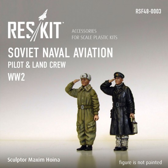 1/48 WWII Soviet Naval Aviation Pilot & Land Crew (2 figures)