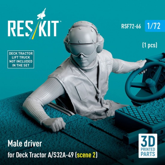 1/72 Male Driver for Deck Tractor A/S32A-49 (scene 2) (1pc)
