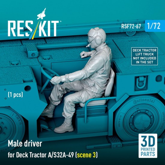 1/72 Male Driver for Deck Tractor A/S32A-49 (scene 3) (1pc)