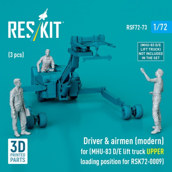1/72 Modern Driver n Airmen(3pcs) for MHU-83 D/E Lift Truck UPPER Loading for RSK72-0009