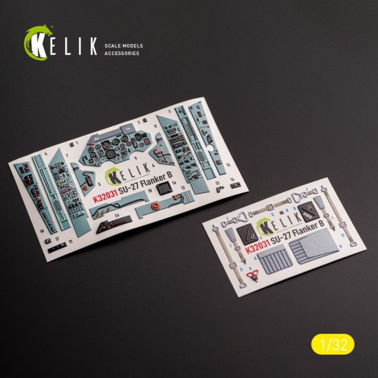 1/32 SU-27 Interior 3D Decals for Trumpeter kit