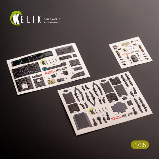1/35 MH-60R Interior 3D Decals for Kitty Hawk kit