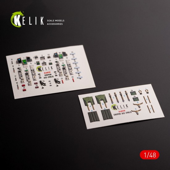 1/48 Jas-39 B/D Interior 3D Decals for Zimi/KittyHawk kit