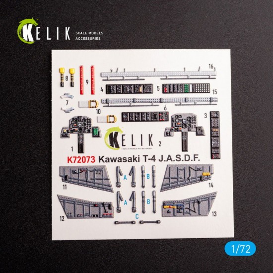 1/72 Kawasaki T-4 Interior 3D Decals for Hasegawa kit