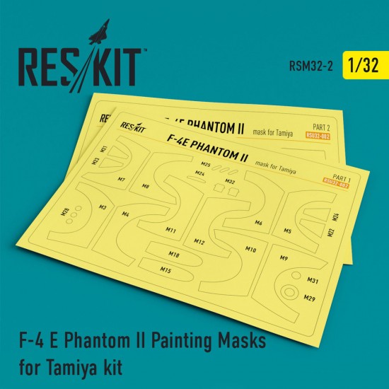 1/32 F-4 E Phantom II Painting Masks for Tamiya kits