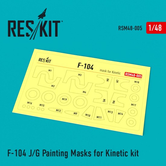 1/48 Lockheed F-104 J/G Painting Masks for Kinetic kits