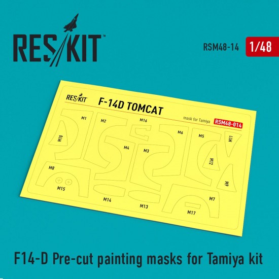 1/48 F-14D Tomcat Pre-cut Painting Masks for Tamiya Kit