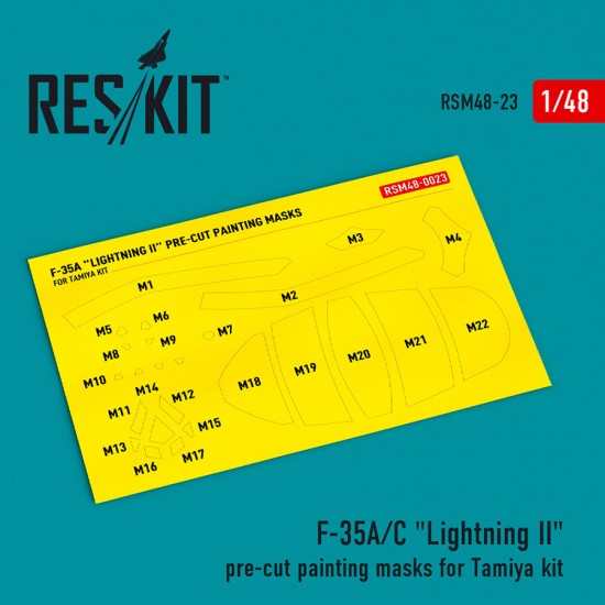 1/48 F-35 A/C Lightning II Pre-cut Painting Masks for Tamiya kit