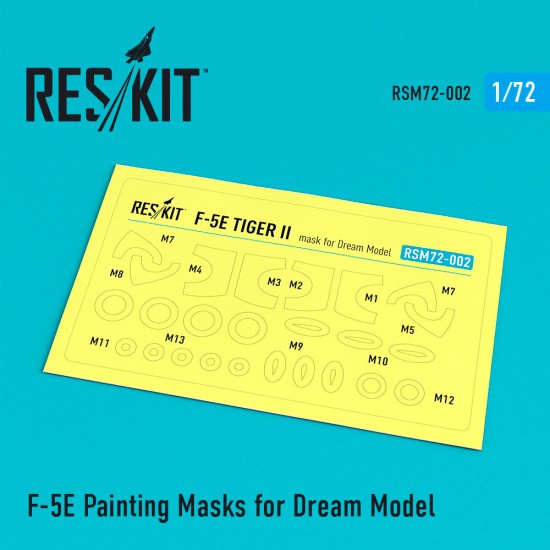 1/72 F-5E Tiger II Painting Masks for Dream Model