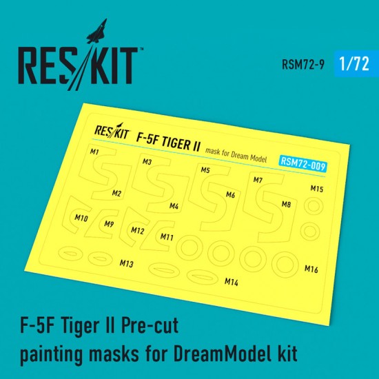 1/72 Northrop F-5F Tiger II Pre-cut Painting Masks for Dream Model