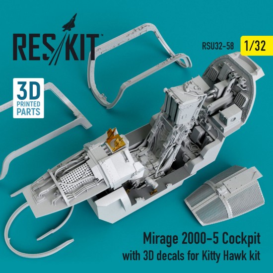 1/32 Mirage-2000-5 Cockpit with 3D-decals for Kitty Hawk kit