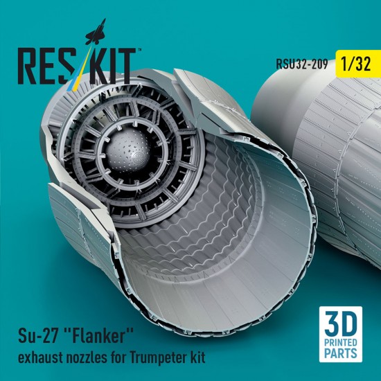 1/32 Su-27 Flanker Exhaust Nozzles for Trumpeter Kit