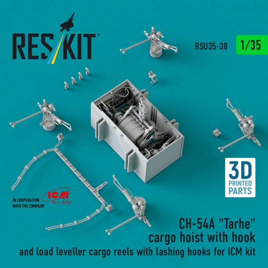 1/35 Ch-54A Tarhe Cargo Hoist w/Hook and Load Leveller Cargo Reels for ICM Kit
