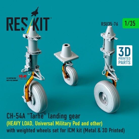 1/35 Ch-54A Tarhe Landing Gear (Heavy Load/Universal Military Pod) for ICM Kit
