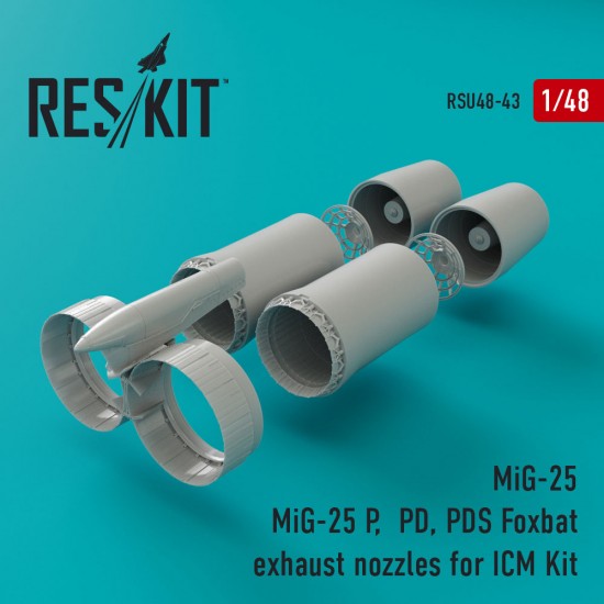 1/48 MiG-25 P/PD/PDS Foxbat Exhaust Nozzles for ICM Kits