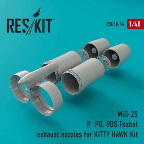 1/48 MiG-25 P/PD/PDS Foxbat Exhaust Nozzles for Kitty Hawk Kits