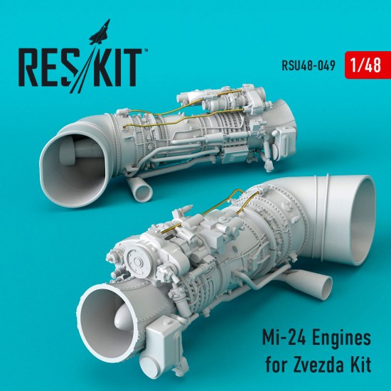 1/48 Mil Mi-24 Engines for Zvezda Kits