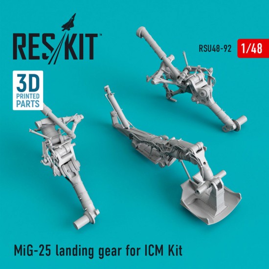 1/48 Mikoyan-Gurevich MIG-25 Landing Gear for ICM Kit