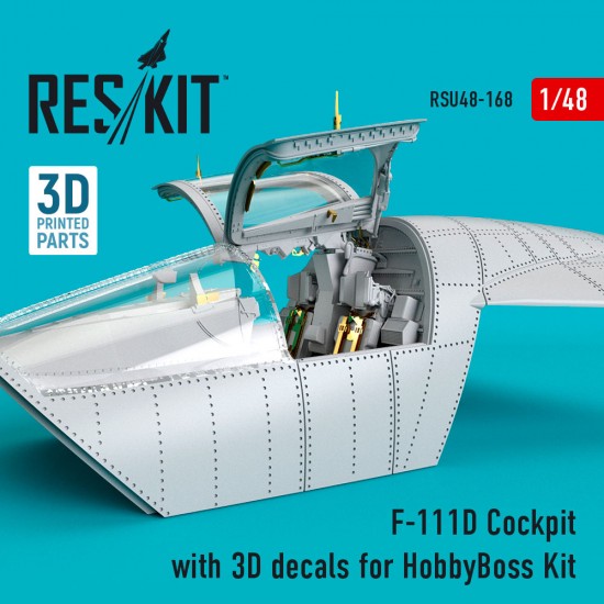 1/48 General Dynamics F-111D Aardvark Cockpit with 3D Decals for HobbyBoss Kit