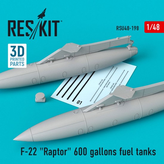 1/48 F-22 Raptor 600 gallons Fuel Tanks for Academy/Hasegawa/Italeri