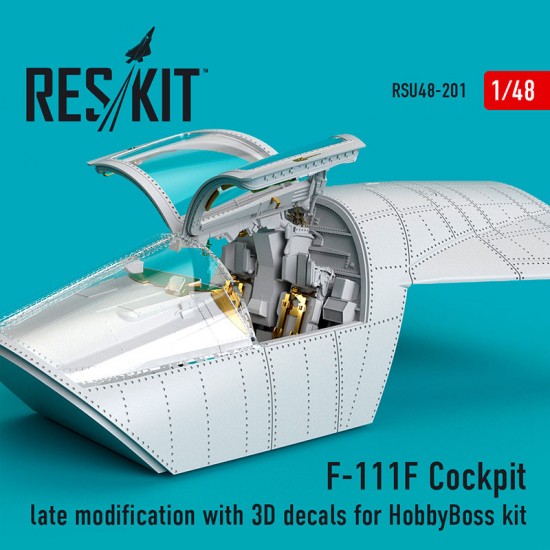 1/48 F-111F Cockpit Late modification with 3D decals for HobbyBoss kit