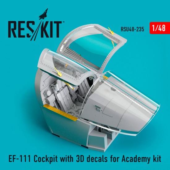 1/48 Ef-111 Cockpit with 3D Decals for Academy Kit