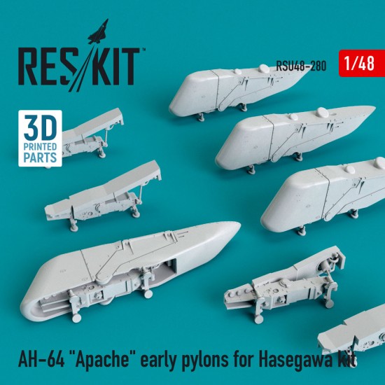 1/48 AH-64 Apache Early Pylons for Hasegawa kit (3D Printing)