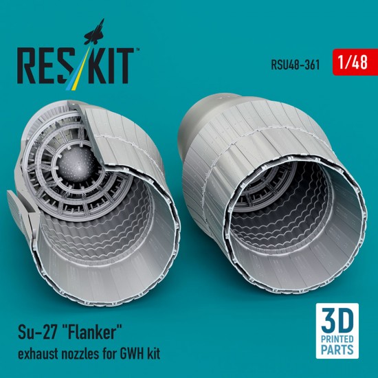 1/48 Su-27 Flanker Exhaust Nozzles for Great Wall Hobby Kit