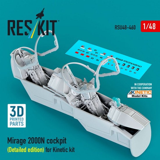 1/48 Mirage 2000N Cockpit (Detailed Edition) for Kinetic Kit