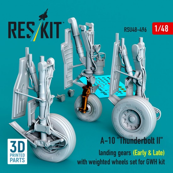 1/48 A-10 Thunderbolt II Landing Gears (Early Late) for Great Wall Hobby Kit