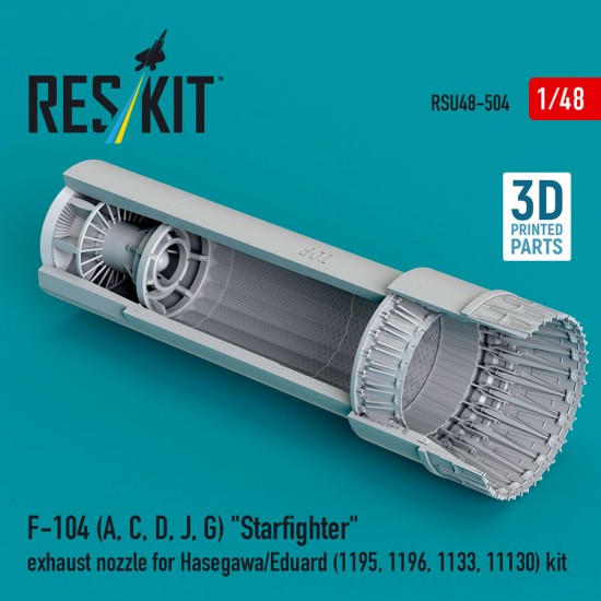 1/48 F-104 (A/C/D/J/G) Starfighter Exhaust Nozzle for Hasegawa/Eduard Kit