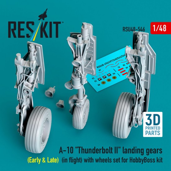 1/48 A-10 Thunderbolt II Landing Gears (Early Late) In Flight for HobbyBoss Kit