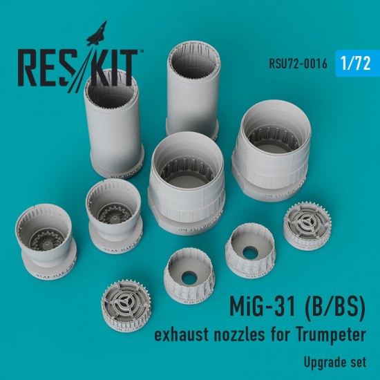1/72 Mikoyan MiG-31 B/BS Exhaust Nozzles for Trumpeter kits