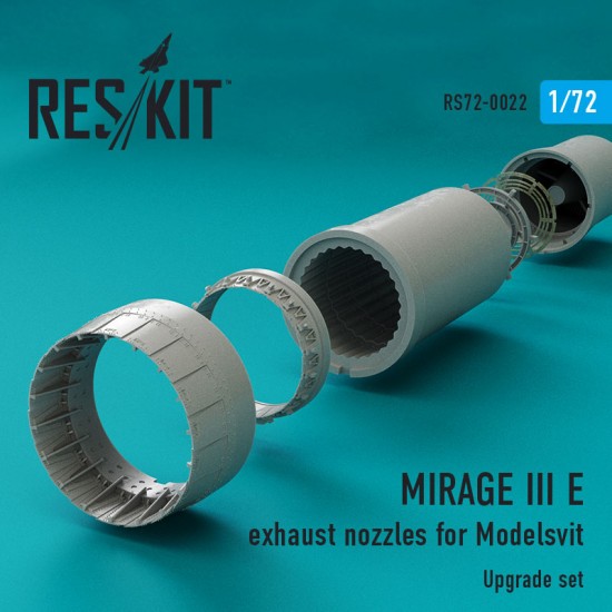 1/72 Dassault Mirage III E Exhaust Nozzles for Modelsvit for Modelsvit kits