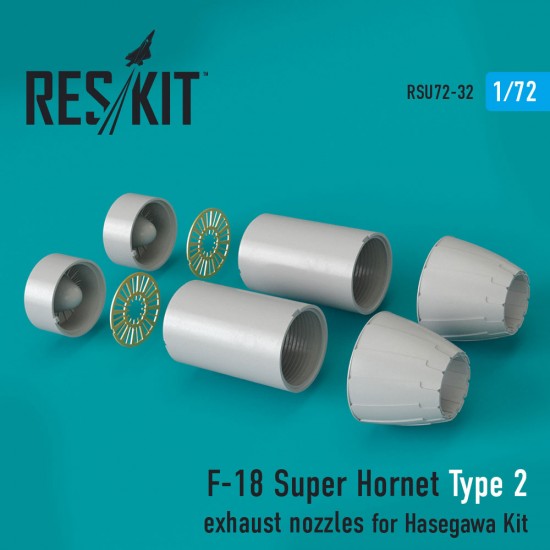 1/72 F-18 Super Hornet Type #2 Exhaust Nozzles for Hasegawa kits