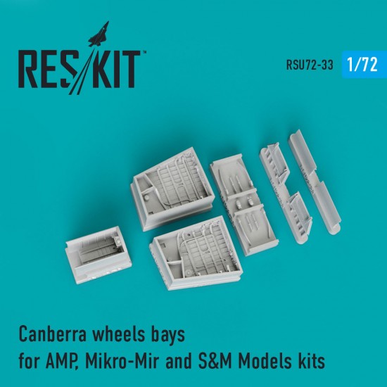 1/72 Canberra Wheels Bays for AMP/Mikro-Mir/S&M Models kits