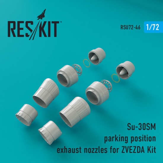 1/72 Su-30SM Parking Position Exhaust Nozzles for Zvezda kits
