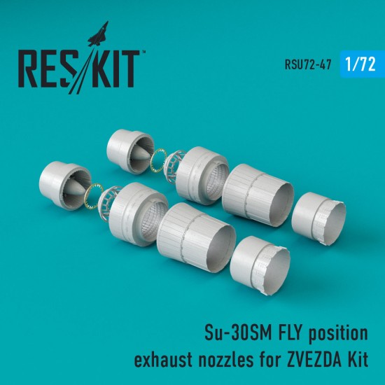 1/72 Su-30SM Fly Position Exhaust Nozzles for Zvezda kits