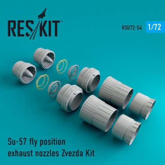 1/72 Sukhoi Su-57 Fly Position Exhaust Nozzles for Zvezda kits