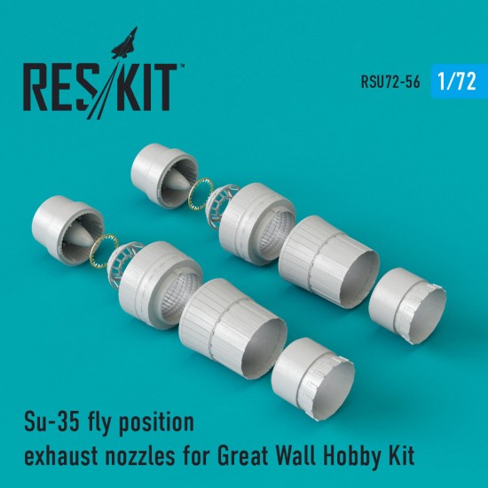 1/72 Sukhoi Su-35 Fly Position Exhaust Nozzles for Great Wall Hobby kits